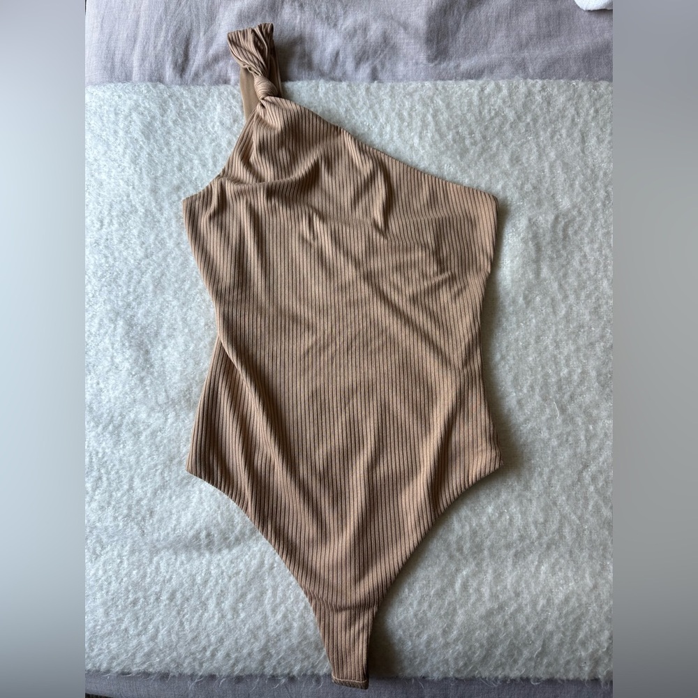 Lovers + Friends Tan Ribbed Swimwear
